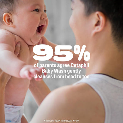 Cetaphil Baby Gentle Wash & Shampoo, Foaming Hair & Body Wash for Sensitive Skin, Unscented, 300ml