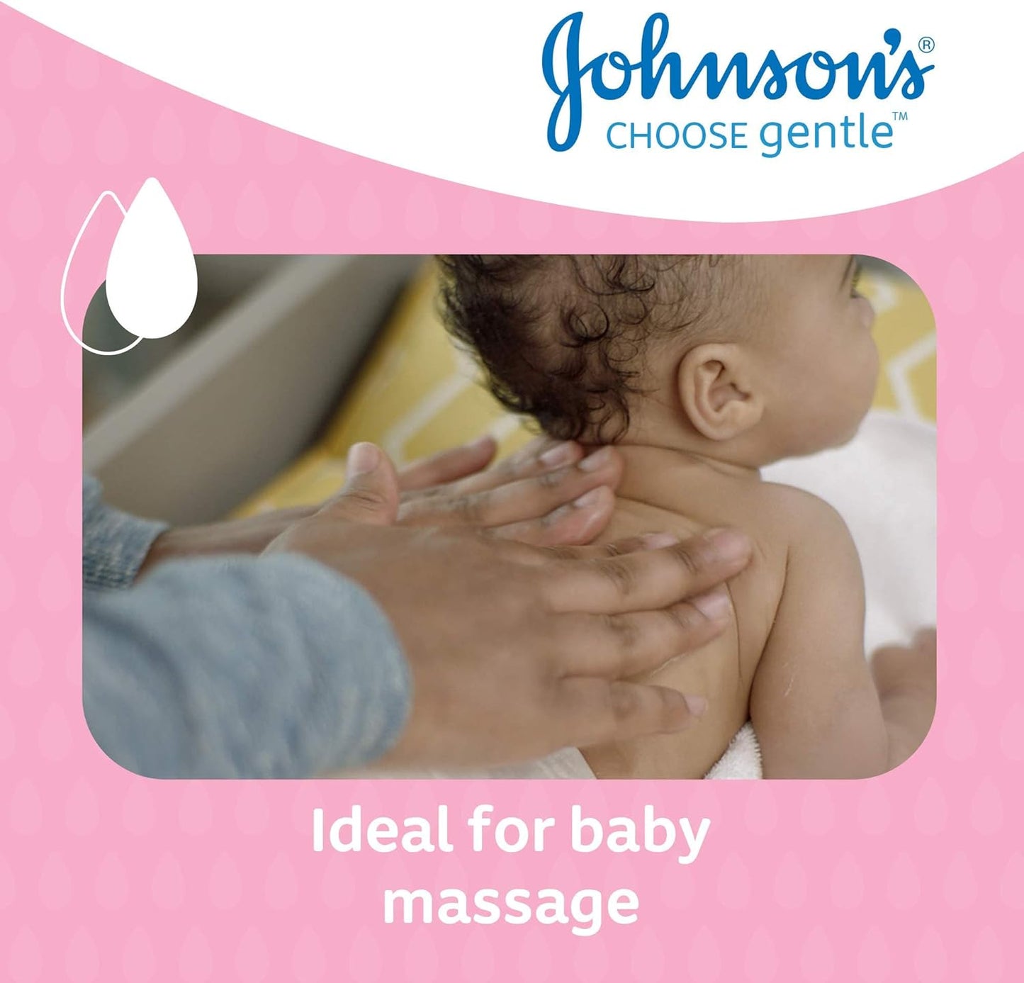 Johnson's Baby Oil (1 x 500 ml) Moisturising Baby Oil to Protect Delicate and Dry Skin, Hypoallergenic and pH-Balanced Baby Oil Ideal for Baby Massage and as Moisturiser for Dry Skin to Soften Hands
