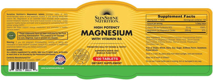 Magnesium with Vit B6 100tabs
