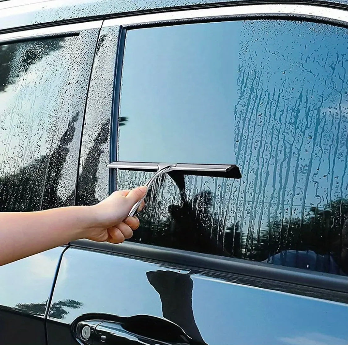1pc, Handheld Glass Wiper With Hook
