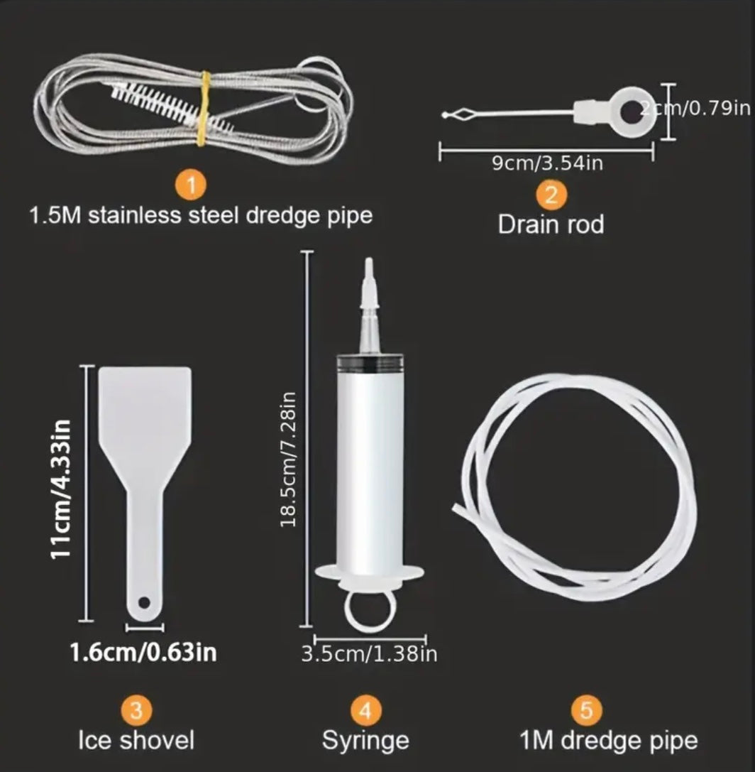 5pcs/set, Refrigerator Drain Hole Clog Remover