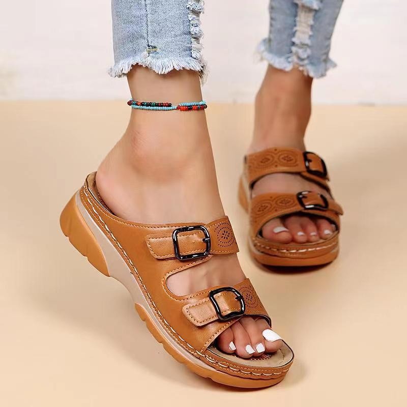 Summer new women's shoes large size sandals fashion wedges casual sandals