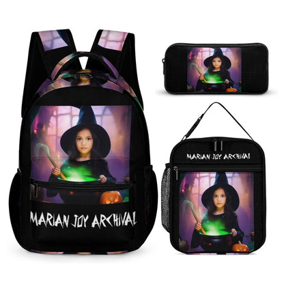 Three piece set school bag combination