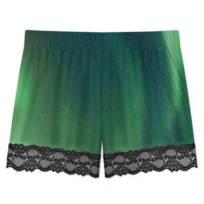 Lace-trimmed camisole and shorts pajama set