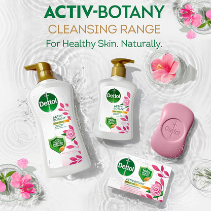 Dettol Activ-Botany Bathing Soap, Rosewater & Hibiscus Scent, 150g