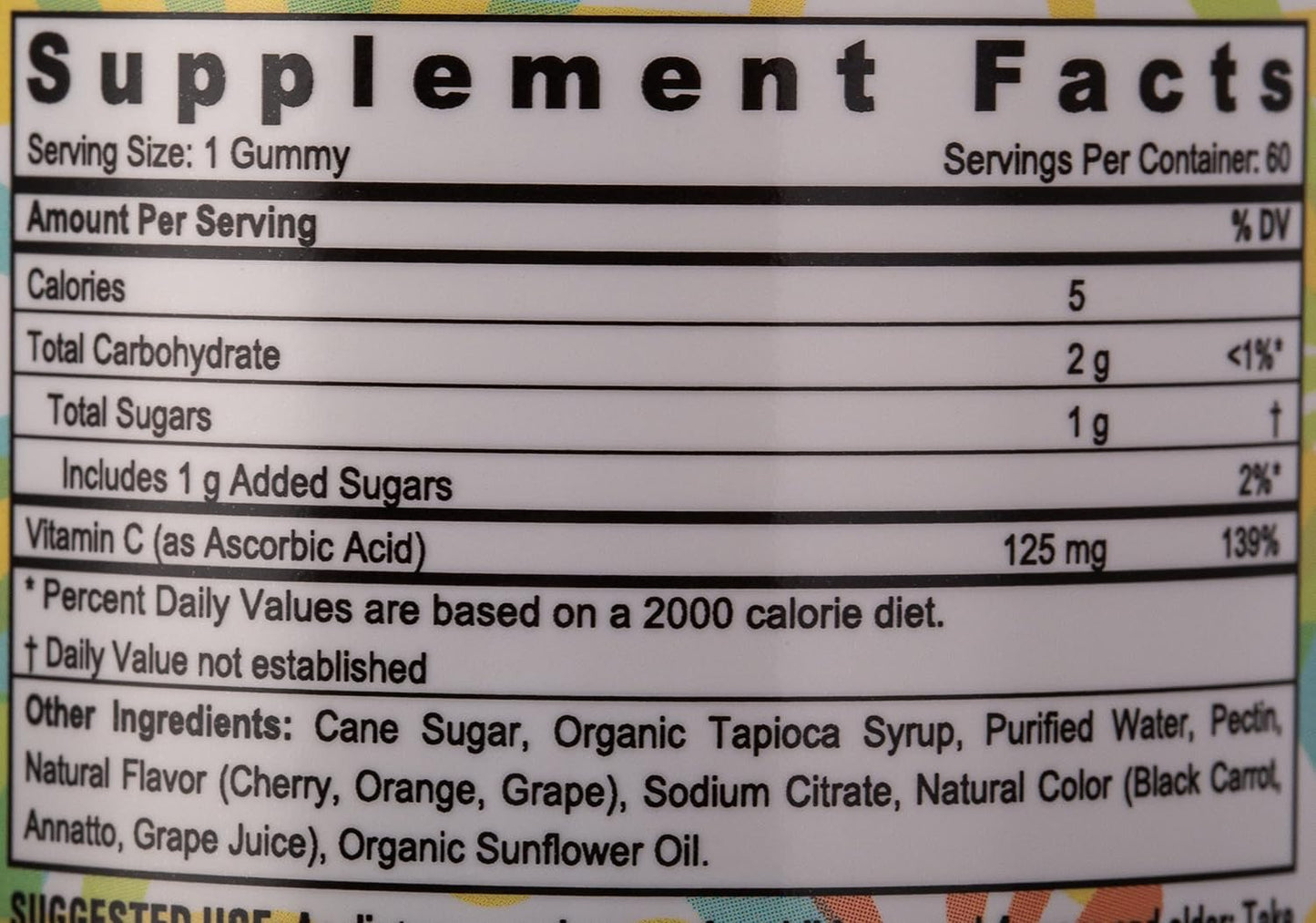 Sunshine Nutrition Cool Gummies With Vitamin C , 60 Gummies