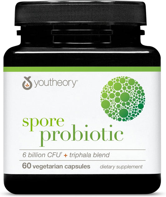 Youtheory Spore Probiotic Advanced, Black, 60 Count