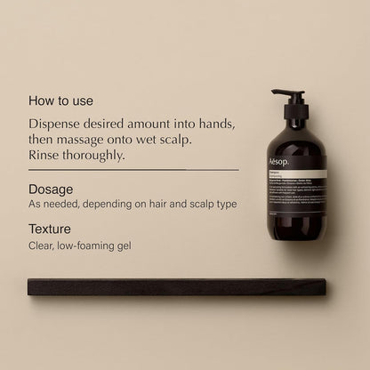 Aesop Shampoo | Enlivening Shampoo For Soft, Shiny, Fragrant Hair | With Frankincense and Panthenol | 16.9 oz