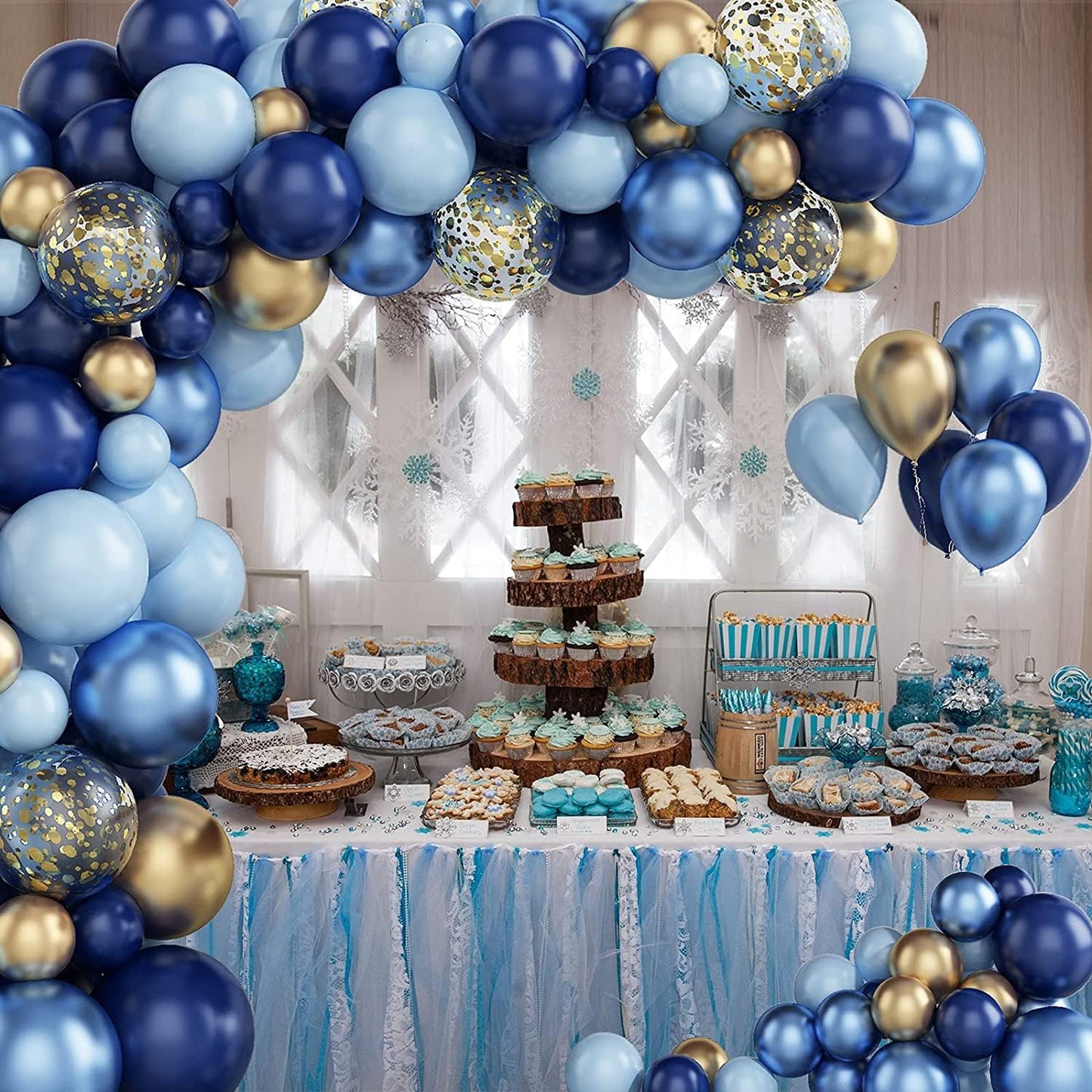 Black,Gold Balloons and Paper Pom Poms Party Supplies for Birthday Decoration With Pale Champagne Metallic Foil Fringe Tinsel Curtain Happy Birthday Party Decoration Backdrop,Black Decoration Kit