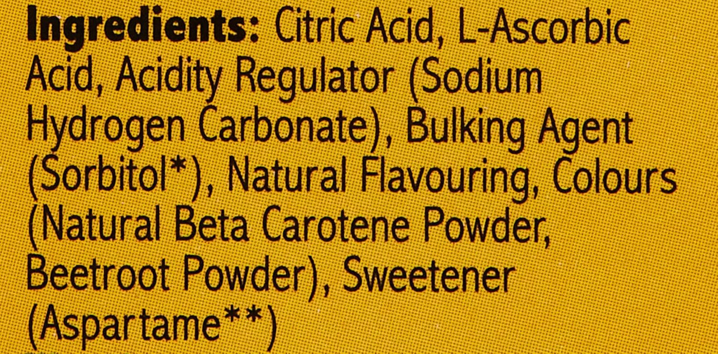 Sunshine Nutrition Vitamin C Orange Effervescent 20 Tablets x Pack of 2) (40 tabs)