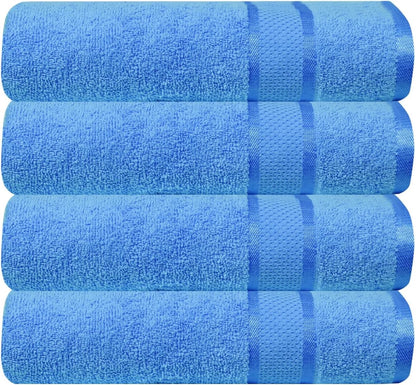 Soft-Swril Premium Sky-Blue Bath Towel 500 GSM 100% Cotton 27x54 Inches Pack of 1,Ultra Super Soft Quick Dry Highly Absorbent - Soft Hotel Quality for Bath and Spa