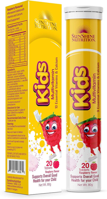 Sunshine Nutrition Kids Multivitamins Effervescent 20 Tablets