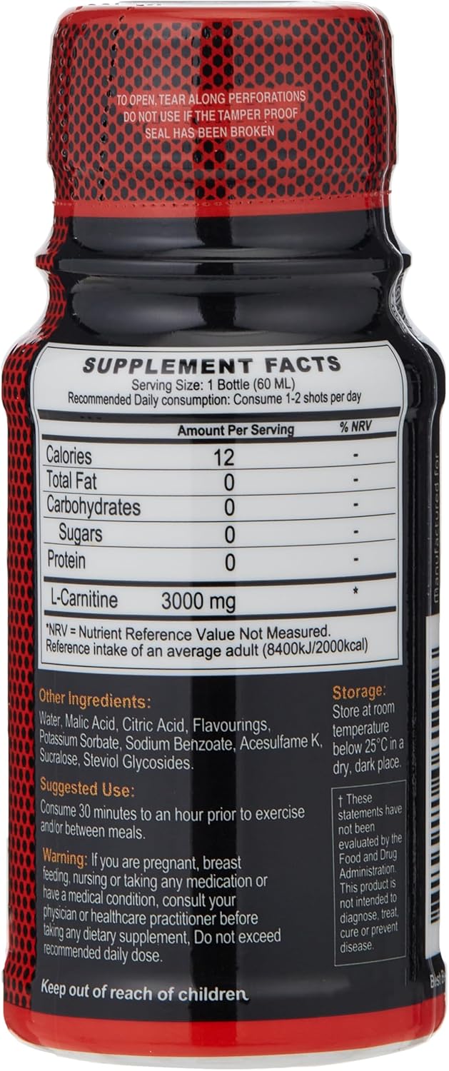 MUSCLE CORE NUTRITION L-Carnitine 4500 Tangerine, 89 Ml Box Of 12