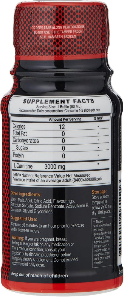 MUSCLE CORE NUTRITION L-Carnitine 4500 Tangerine, 89 Ml Box Of 12