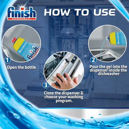 Finish All in One Max Dishwasher Gel, Lemon Sparkle, 1L