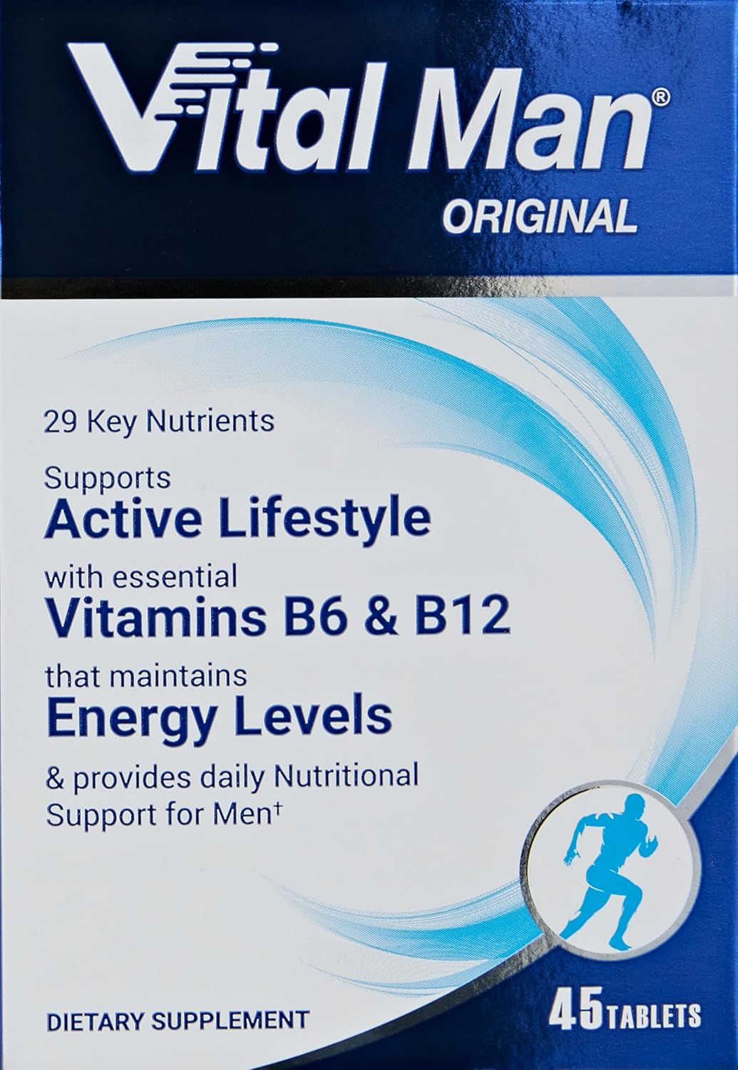 VITAL MEN Original Active Lifestyle Support | With Vitamins B6 & B12 & 29 Key 45 Tablets