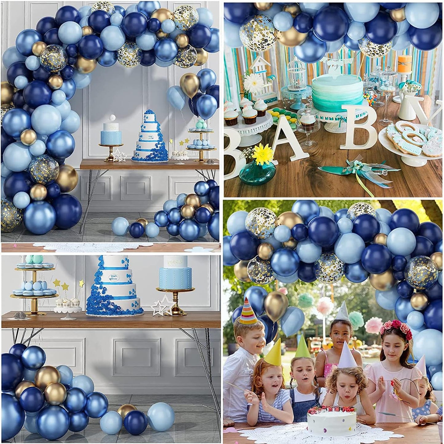 Black,Gold Balloons and Paper Pom Poms Party Supplies for Birthday Decoration With Pale Champagne Metallic Foil Fringe Tinsel Curtain Happy Birthday Party Decoration Backdrop,Black Decoration Kit