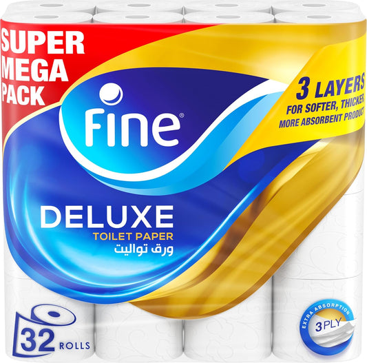 Fine Deluxe Toilet Paper 3 Ply, 24 Rolls