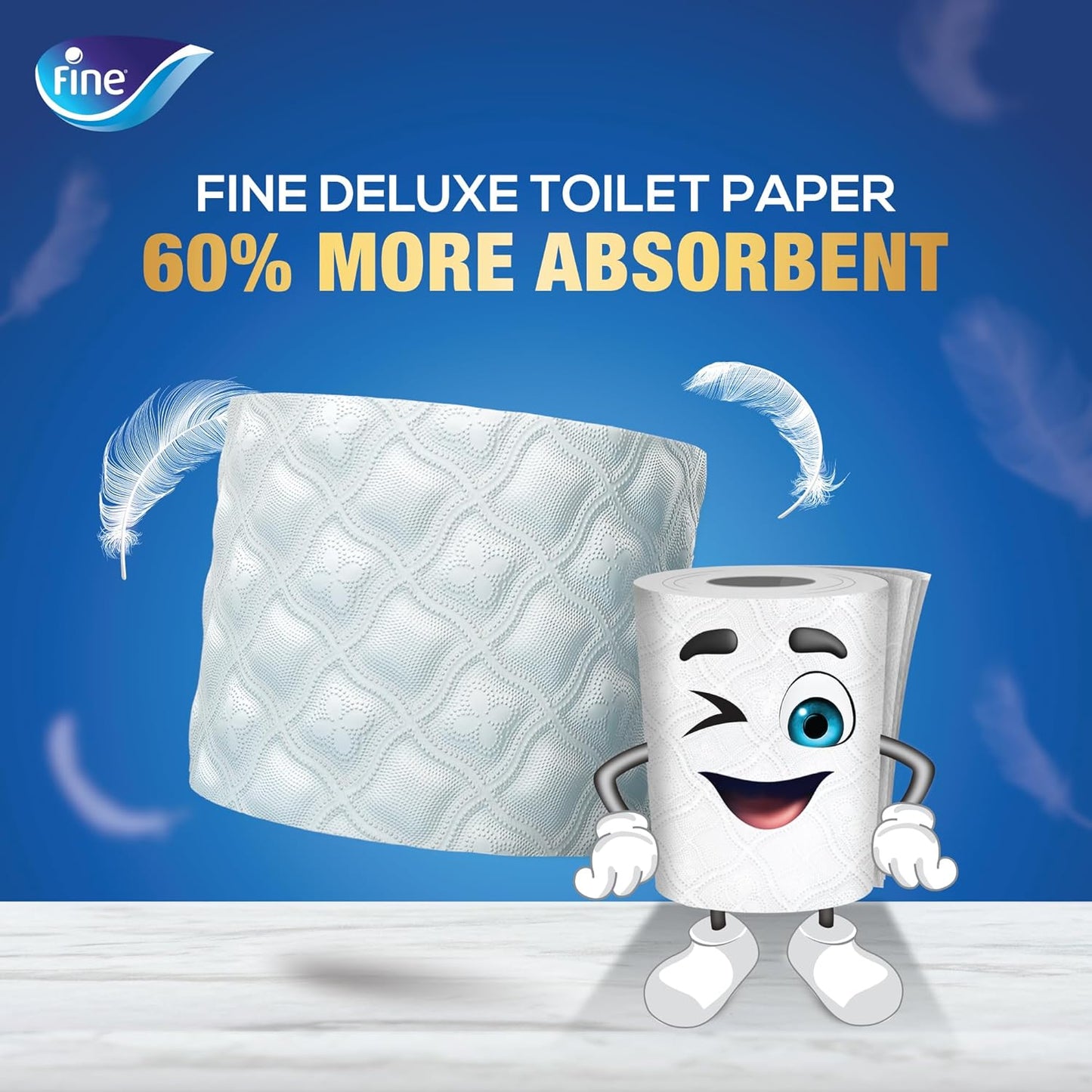 Fine Deluxe Toilet Paper 3 Ply, 24 Rolls