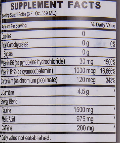 MUSCLE CORE NUTRITION L-Carnitine 4500 Tangerine, 89 Ml Box Of 12