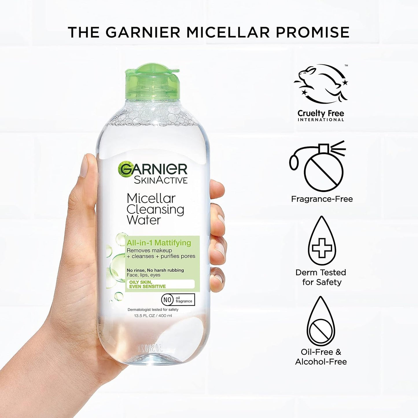 Garnier SkinActive Micellar Cleansing Water, For All Skin Types, 400ml Pack of 3