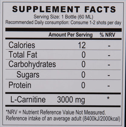MUSCLE CORE NUTRITION L-Carnitine 4500 Tangerine, 89 Ml Box Of 12