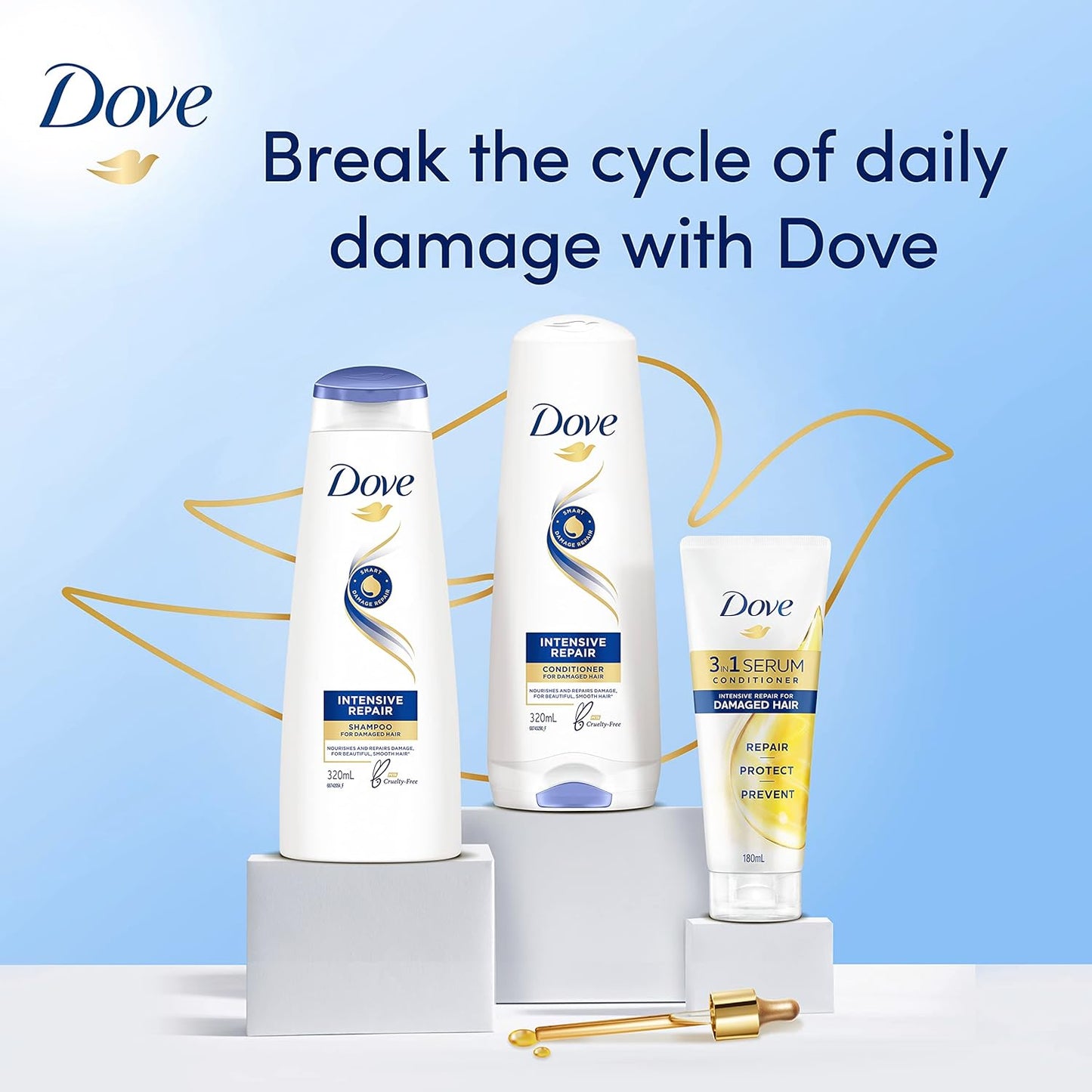 Dove 3in1 Serum Conditioner Intensive Repair 180 ML