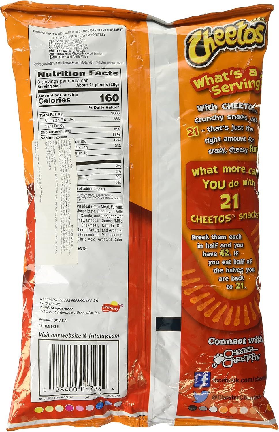 Cheetos Crunchy Original Chips 8 OZ (227g) - Export