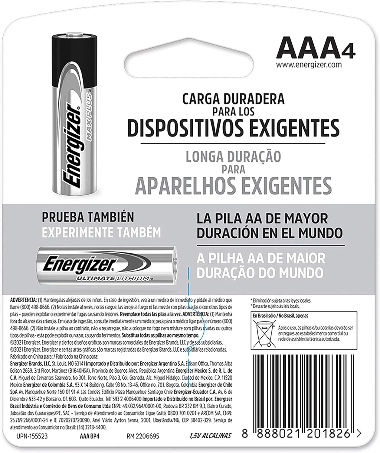 Energizer AA Batteries, Alkaline Power Batteries, 24 Pack