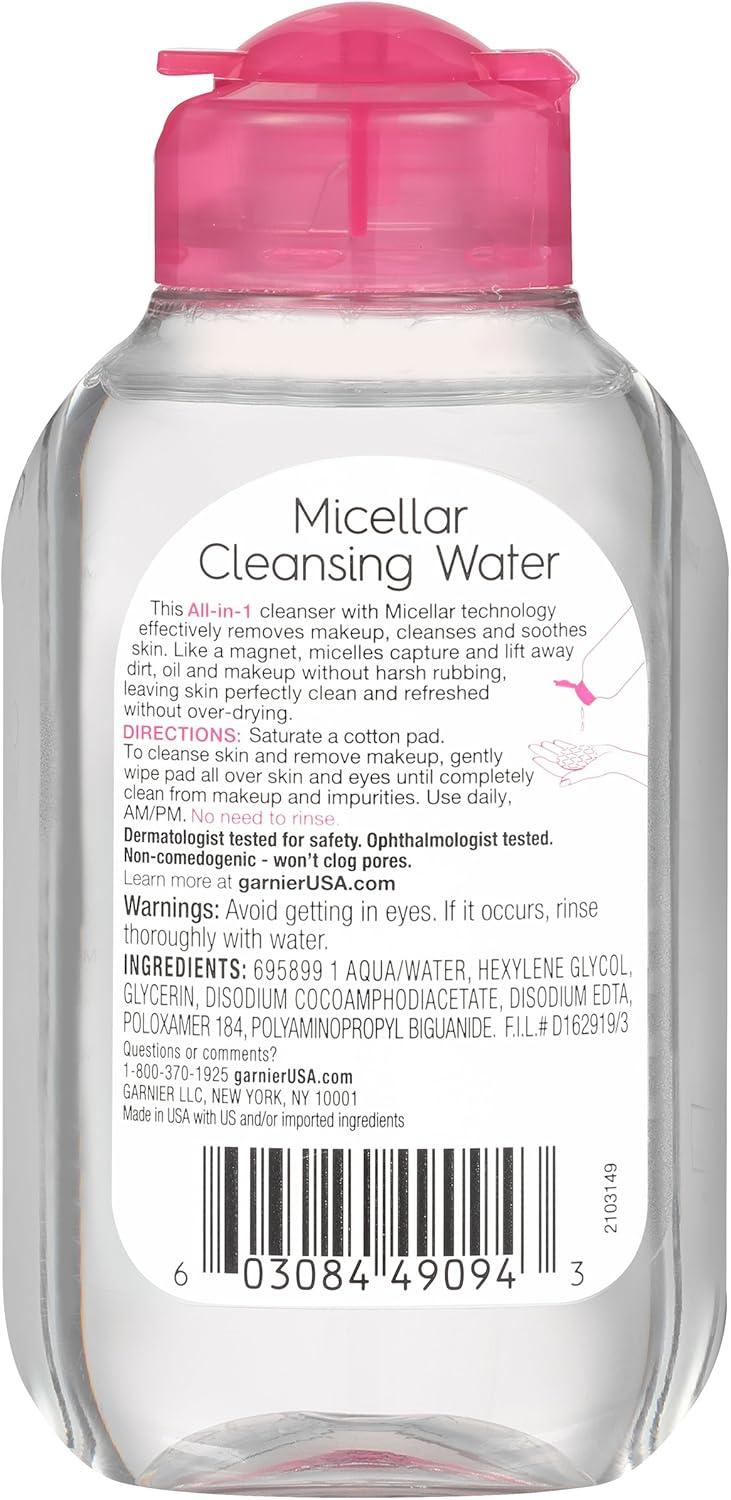 Garnier SkinActive Micellar Cleansing Water, For All Skin Types, 400ml Pack of 3