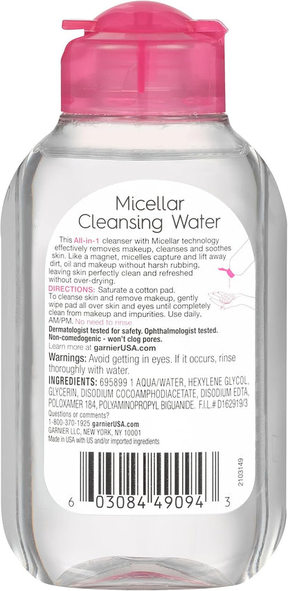Garnier SkinActive Micellar Cleansing Water, For All Skin Types, 400ml Pack of 3