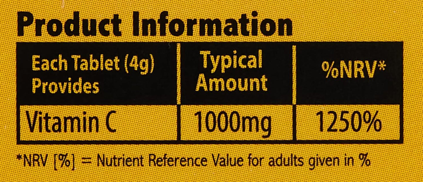 Sunshine Nutrition Vitamin C Orange Effervescent 20 Tablets x Pack of 2) (40 tabs)