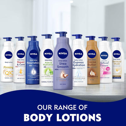 NIVEA Body Lotion for Dry Skin, Cocoa Butter, 5in1 Complete Care, 48H Deep Moisture, 2x400ml, Pack of 2