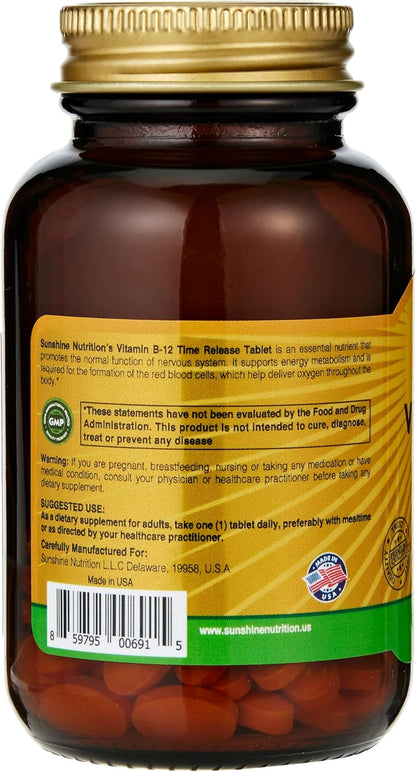 Sunshine Nutrition Vitamin B-12 Time Release 1000Mcg