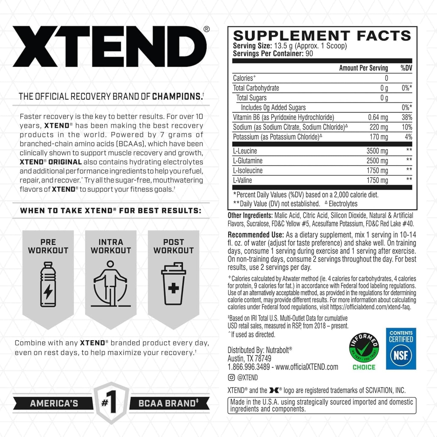 XTEND Original BCAA Powder Mango Madness