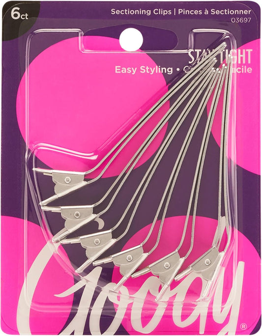 Goody Aluminum Sectioning Clips - 6 CT, Silver