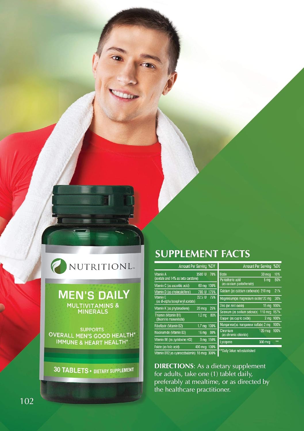 Nutritionl Men's Daily Multivitamin & Mineral 30 Tablets