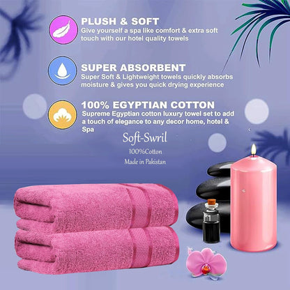 Soft-Swril Premium Sky-Blue Bath Towel 500 GSM 100% Cotton 27x54 Inches Pack of 1,Ultra Super Soft Quick Dry Highly Absorbent - Soft Hotel Quality for Bath and Spa