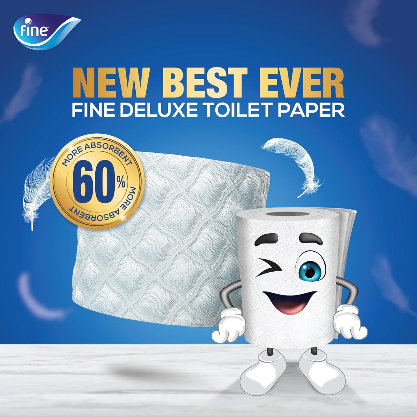 Fine Deluxe Toilet Paper 3 Ply, 24 Rolls