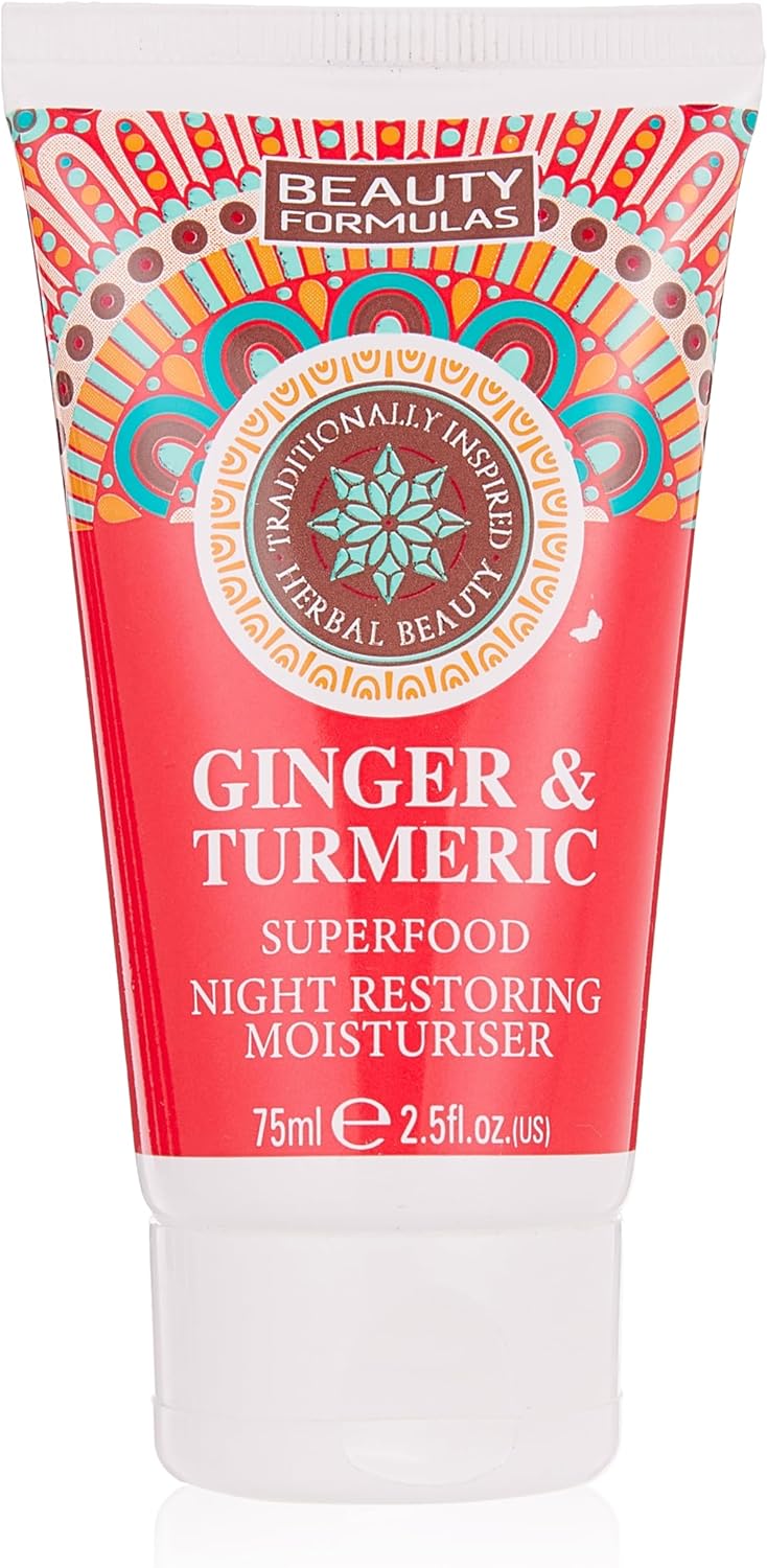 Beauty Formulas Ginger & Turmeric Superfood Night Restoring Moisturiser, 75ML