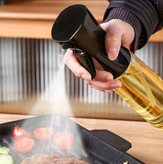 Versatile Oil Sprayer Bottle - 200ml Perfect for Cooking, BBQ & Roasting, Transparent Design with Easy-View Oil Level