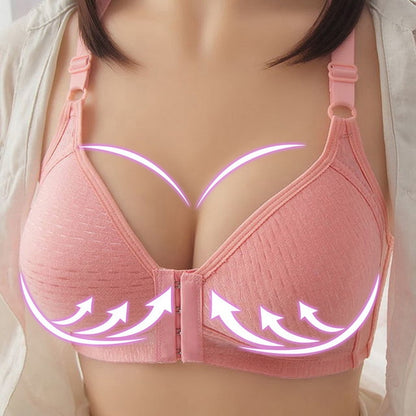 Sexy Push Up Bra Front Closure Solid Color Brassiere Wireless Bralette Breast Seamless Bras For Women Underwear Plus Size