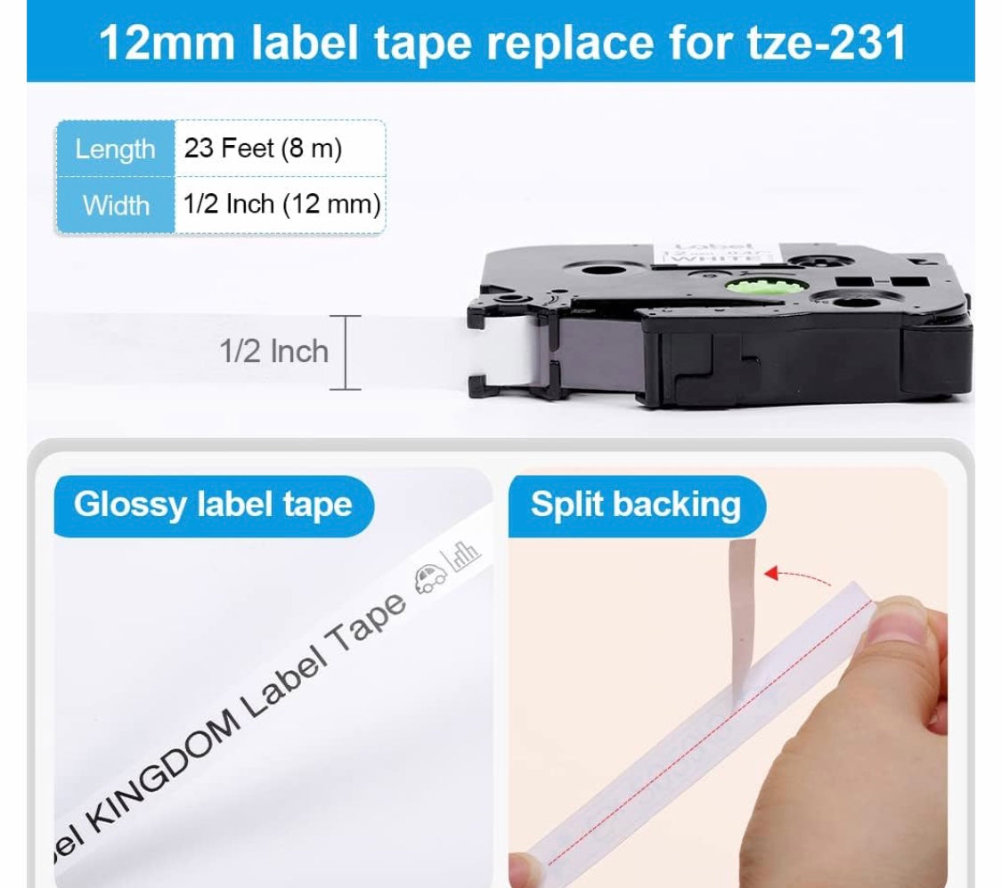 Brother label tape 12mm
