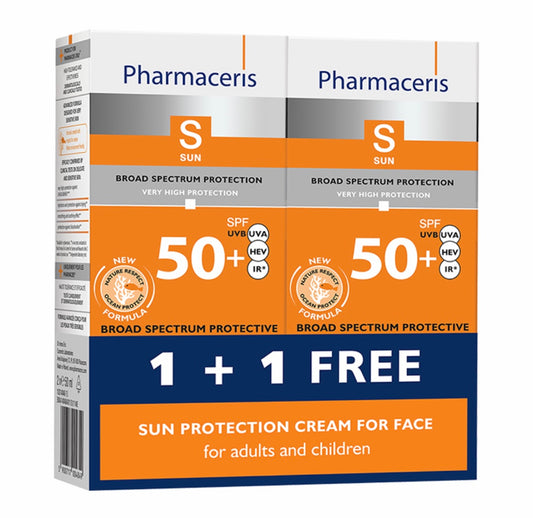 Pharmaceris Broad Spectrum Protection Cream SPF 50+, 50ml 1+1 free