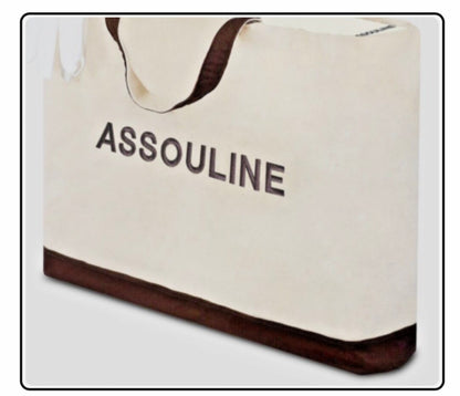 ASSOULINE ULTIMATE CANVAS TOTE BAG UNUSED durable 24"x18"