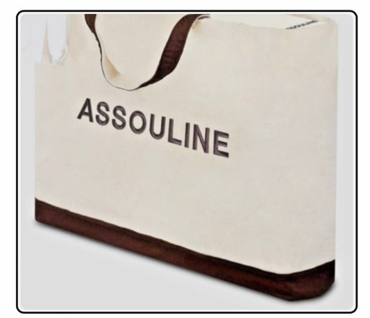 ASSOULINE ULTIMATE CANVAS TOTE BAG UNUSED durable 24"x18"