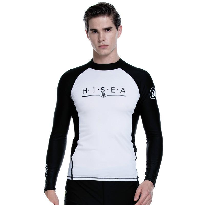 Lycra Wetsuit Men Surfing Suit Long Sleeve Swimwear Men Rashguard Swim Shirts Split Wet Suit