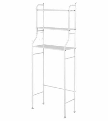 Metal Toilet Cabinet Shelf Organizer Holder White 166x25x68cm