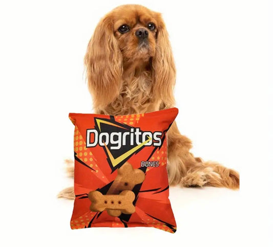 Chips Design Pet Grinding Teeth Plush Toy