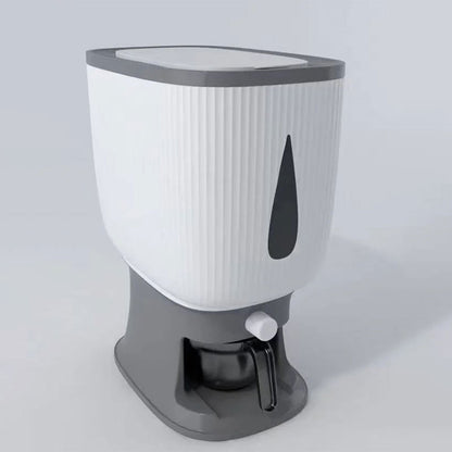 10Kg Rice Dispenser Storage Container Sealed Grain Cereal Dispenser Storage Box with Lid Measuring Cylinder